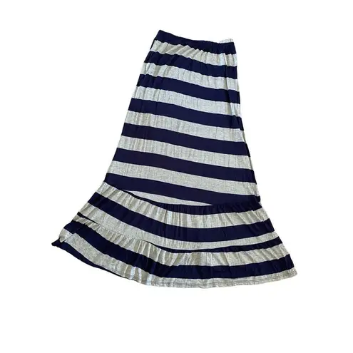 B Jewel  Striped High Low Maxi Skirt Beach Summer Boho Bohemian Casual