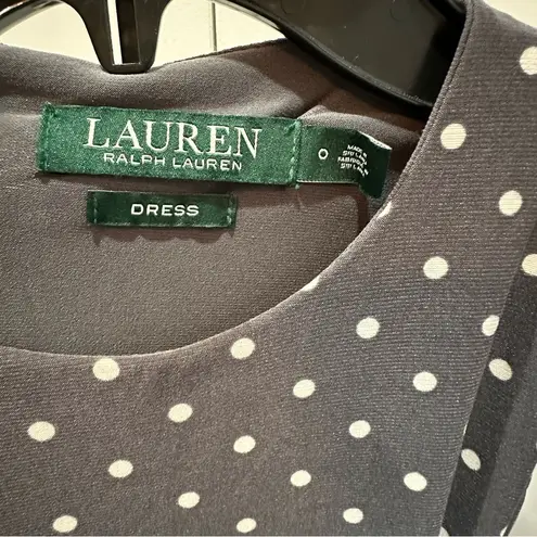 Lauren Ralph Lauren Jumpsuit Womens Gray White Polka Dot Wide Leg Sleeveless 0