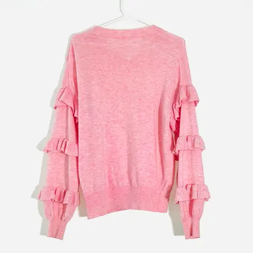 Women’s Pink Ruffle Sweater Size M