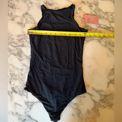 Quince NWT Second Skin High neck Black Bodysuit Sz S