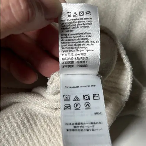 Barefoot Dreams CozyChic Ultra Lite Hoodie XS Beige Knit Pullover Sweater