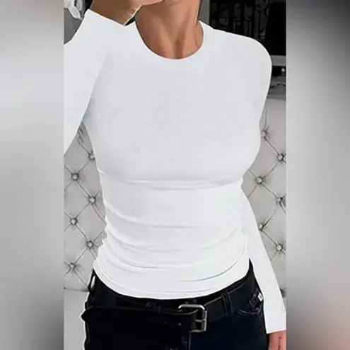 Encolax 3Pack Ribbed Shirts Crewneck Fitted Tops Black/White/Green M NWT IN PKG Black Size M