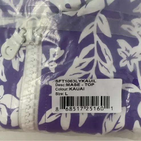 Stone Fox Swim Stone Fox Mase Tankini Swim Top In Kauai Purple White Tropical Modest Size L