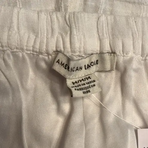 American Eagle  Outfitters Drawstring Skort Elastic Waist White Size M NWT