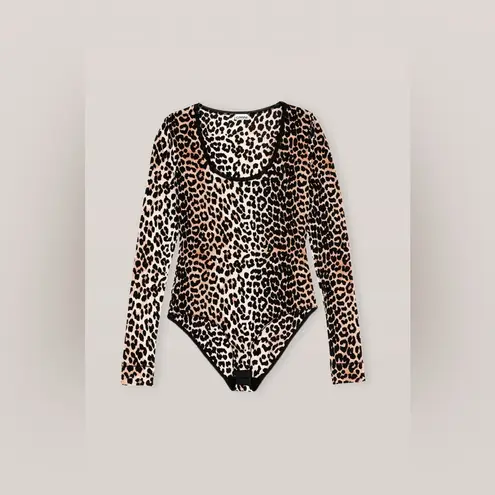 Ganni Leopard Print Bodysuit NWT