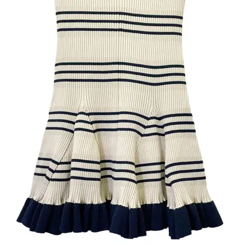 Alice McCALL Frenchie Striped Mini Dress Nude Ink Blue Gold Women’s Size 4 | XS