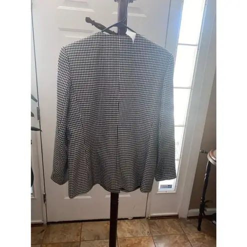Women's KB for Stella Louise Houndstooth Blazer Size 14 Black/White Black