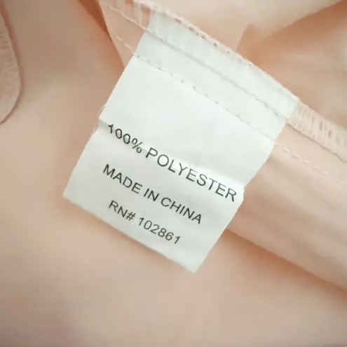 ADORE | White Blush Pink Nude Lace Overlay Dress 3/4 Sleeve Sheath Bride | Small