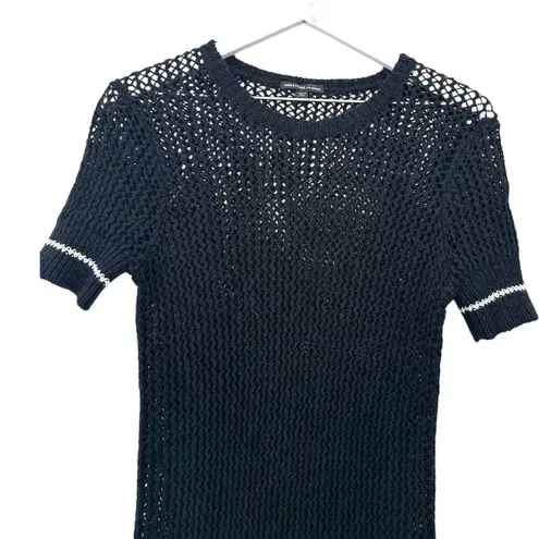 James Perse Black Open-knit Dress Size Small