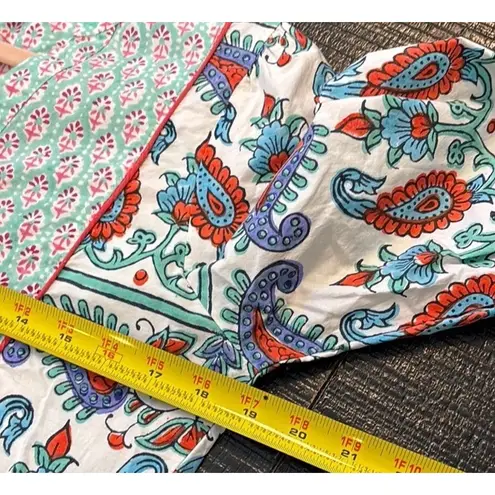 Tuckernuck Teal and Seagrass Block Print Kenzo Dress Coverup V