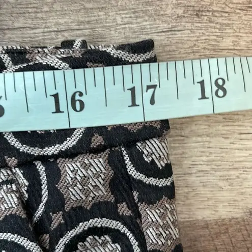 Maliparmi Womens Jacquard Circle Pattern Ankle Pants Chocolate Size 46 Large Brown