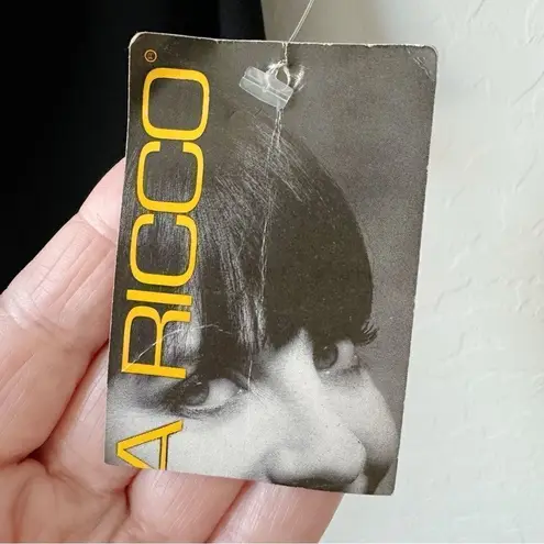 Donna Ricco NWT Vintage Black Faux Wrap Cocktail Party Dress Size 8