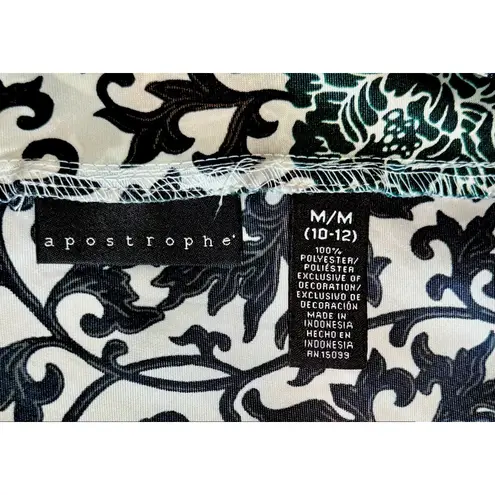 Apostrophe Y2K Satin Top Lace V-neck Lace blouse M Black/green/ White