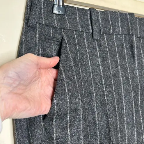 The Kooples Confort Pins Stripes Pants Slacks Career Wear Grey Gray Women 36 NWT
