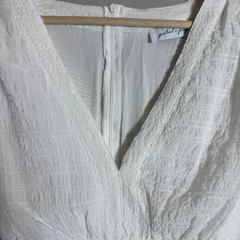 Petal and Pup Quinnie Balloon Sleeve Mini Dress Women's Large White Party Bridal