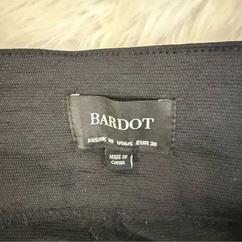 Bardot Artiza Black Paper Bag High Waisted Pants Size Small 6