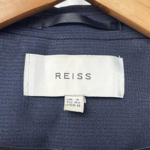 Reiss Indi Textured Tailored Jacket In Navy Size 0