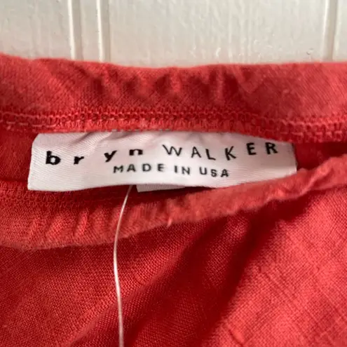 Bryn Walker Linen Long Bias Minimalist Maxi Skirt in Freesia/Coral Size XXL NWT