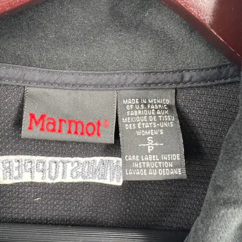 Marmot Fleece Vest Womens Small Black Windstopper Full Zip