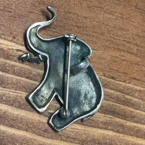 Vintage Sterling Silver .925 Elephant Brooch Pin β Good Luck Symbol