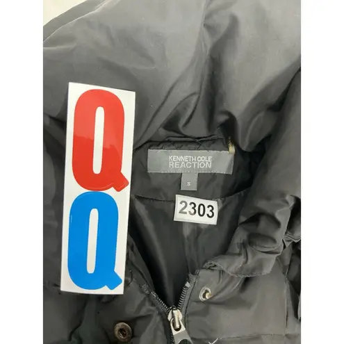 Womans Kenneth Cole Reaction Small Black Duck Down Puffy Winter Coat High Neck