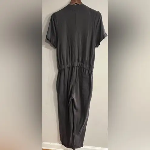 David Lerner  Women’s Black Short Sleeve Zip Up Elastic Waist Jumpsuit Size M - Image 2