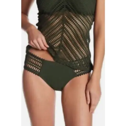 Robin Piccone New. green crochet tankini set. Small. Retails $205