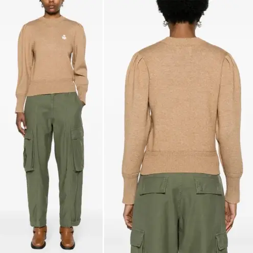Isabel Marant Kelaya Fine Knit Blend Sweater in Camel Size 40