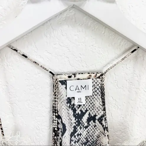 Cami NYC The Racer Charmeuse Snake Tank Top Silk XS