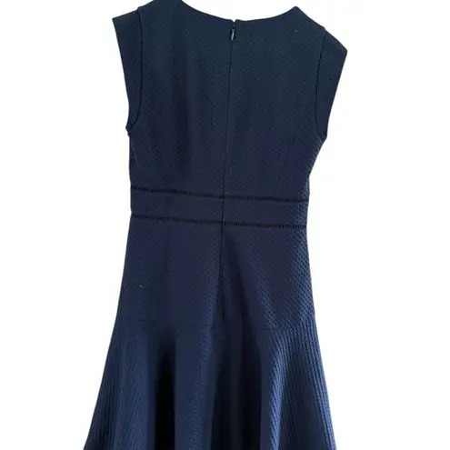Rebecca Taylor rent the runway Blue Sleeveless V-Neck Fit and Flare Mini Dress