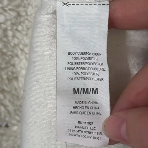 Gaiam Sherpa Fleece Full Zip Athletic Jacket Shawl Collar Yoga Off White size M