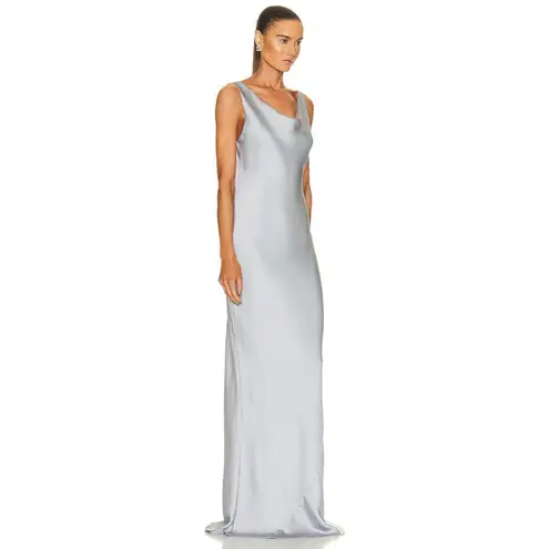 Norma Kamali Maria Gown in Silver Small New Womens Long Maxi grey dress
