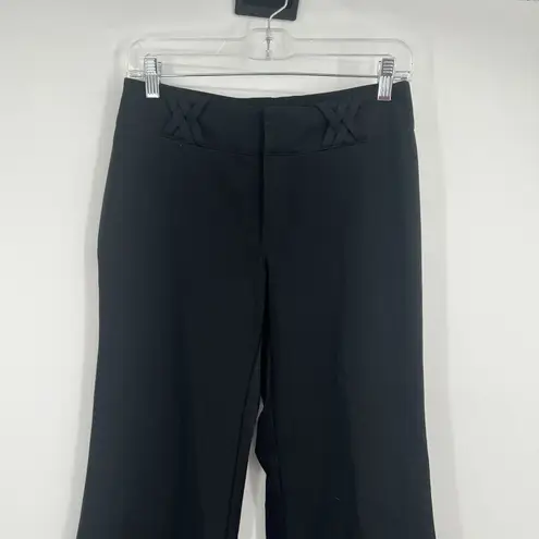 Esprit Womens Black Linda Regular Pants 28” Business Career Preppy Slacks Slit