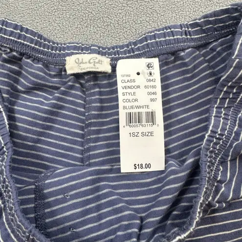 John Galt NWT Shorts 1SZ Striped Lounge Pajama Womens Blue White Sleep Pacsun