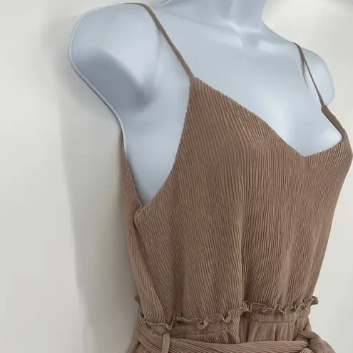 Sweet Wanderer Crinkly Midi Dress Sz Small Boho Tiered Ruffle Beachy Cottagecore