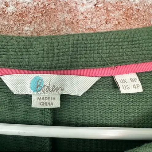 Boden Half Sleeve Structured Shift Dress Green Women’s 4P 4 Petite Pockets