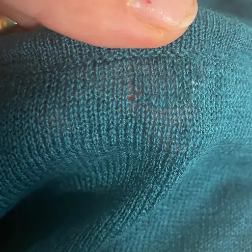 J.Jill  Linen Blend Long sleeve crewneck sweater teal green size Large