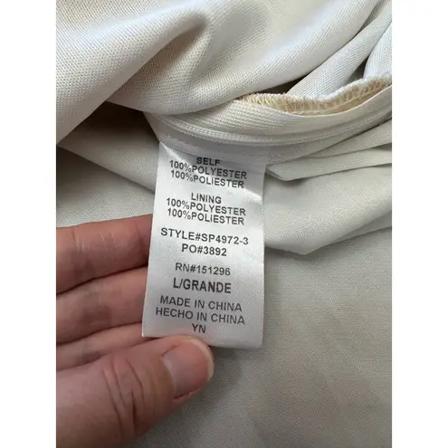 The Sang Pleated Brown Cream Short Romper Size L