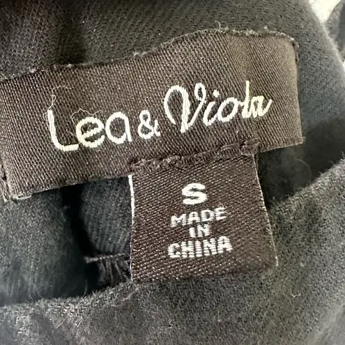 Lea & Viola Saks Off 5th 100% Cotton Solid Ruffle Jumpsuit Side Slip Pockets S