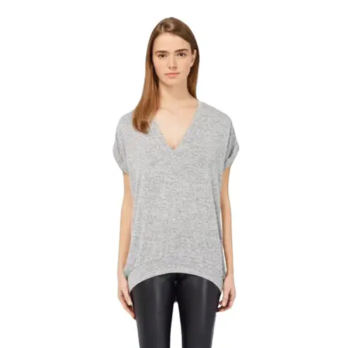 Wilfred Free Trentini Gray Black Space Dye Relaxed Fit Top $54 EUC XS