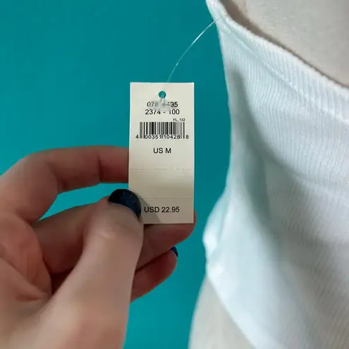 Aerie NWT OFFLINE By  Real Me XTRA Ribbed Tank Top White Shell Womens Size M