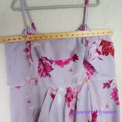City Chic New! Sakura love maxi floral dress lilac/pink/magenta, size 18