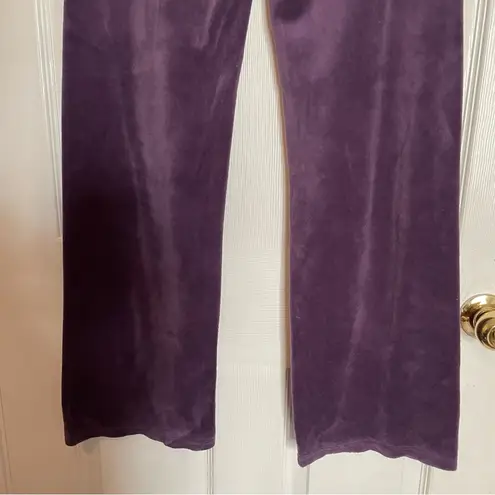 Juicy Couture  Y2K Velour Track Pants Sweatpants Sz Small Purple