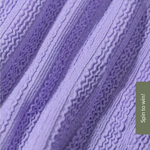 Berlook Purple Solid Textured Bikini Bottom