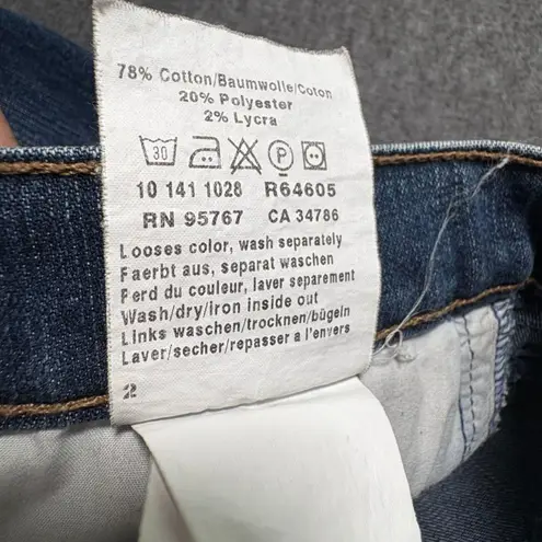 Mavi Chloe Flare Jeans Women's 28x32 Blue Denim Wide Stitch Low Rise Bootcut Size 28