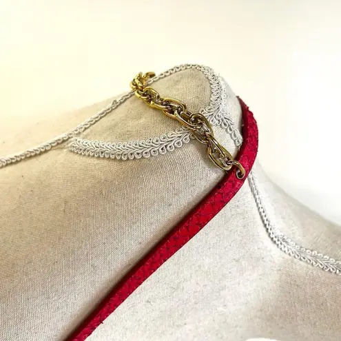 Henri Bendel Small Drawstring Bucket Crossbody Tassel Fish Leather Emboss Pink