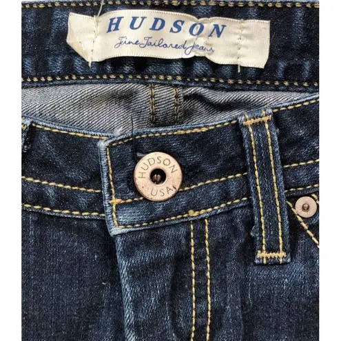 Hudson Jeans  Straight Leg Button Flap Back Pockets Dark‎ Wash 402SD Size 25