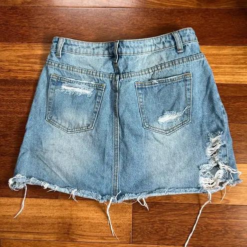 Signature 8  Distressed Mini Skirt