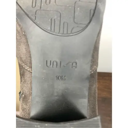 Unisa Women's Suede Block Heel Over The Knee Riding Boots Brown Size 10M