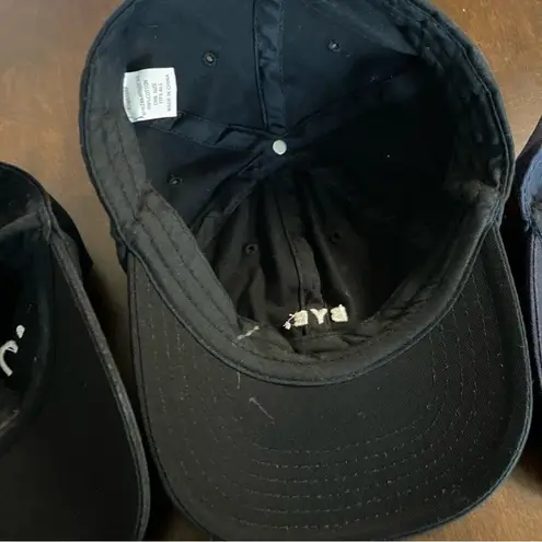 Graphic Hats Ball Caps Lot of Three Salty, Bad Hair Day, Bye Trendy Black